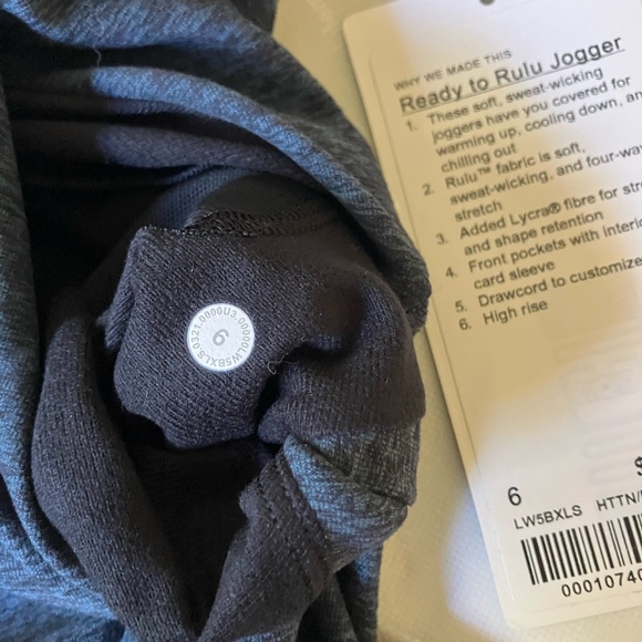EUC Lululemon Ready To Rulu High Rise Jogger, Heathered True Navy/Black - Picture 7 of 11